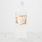 She's Ready to Pop Baby Shower Waterfles Etiket (Voorkant)