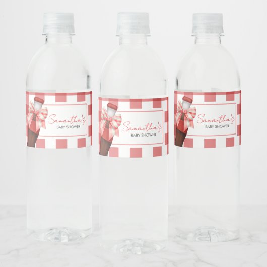 She's Ready to Pop Baby Shower Waterfles Etiket (Flessen)