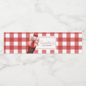 She's Ready to Pop Baby Shower Waterfles Etiket (Enkel label)