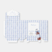 She's Ready To Pop Blue Bow Baby Shower Bedankdoosjes (Uitgevouwen)