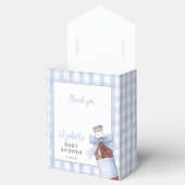 She's Ready To Pop Blue Bow Baby Shower Bedankdoosjes (Geopend)