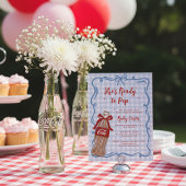 She's Ready to Pop Boy Soda Baby Shower Kaart