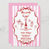 She's Ready to Pop Pink Coke Bottle Baby Shower Kaart (Voorkant / Achterkant)