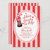  She's Ready to Pop Soda Baby Shower Kaart (Voorkant / Achterkant)