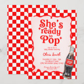  She's Ready to Pop Soda Baby Shower party Kaart (Voorkant / Achterkant)
