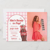 She's Ready to Pop Soda Baby Shower Photo Kaart (Voorkant)