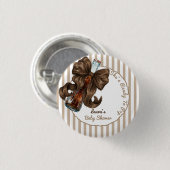 She's Ready To Pop Soda Bow Baby Shower Ronde Button 3,2 Cm (Voorkant /achterkant)