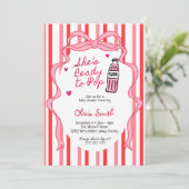 She's Ready to Pop Soda Girl Baby Shower  Kaart (Staand voorkant)