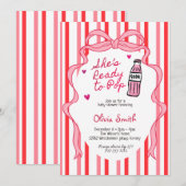 She's Ready to Pop Soda Girl Baby Shower  Kaart (Voorkant / Achterkant)