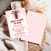 She's Ready to Pop Soda pink Baby Shower Kaart