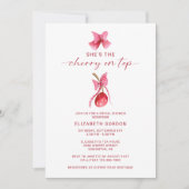 She's the Cherry on Top Bridal Shower QR Registry Kaart (Voorkant)