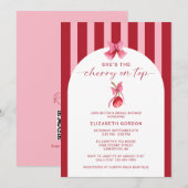 She's the Cherry on Top Bridal Shower QR Registry Kaart (Voorkant / Achterkant)