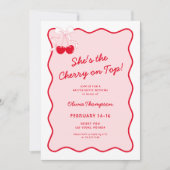 Shes the Cherry On Top vrijgezellenfeest Kaart (Voorkant)