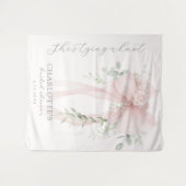 She's tying a knot Bow Bridal Shower Wandkleed (Voorkant (horizontaal))