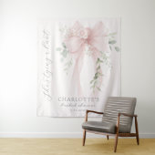 She's tying a knot Bow Bridal Shower Wandkleed (In situ)