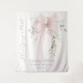 She's tying a knot Bow Bridal Shower Wandkleed (Voorkant)