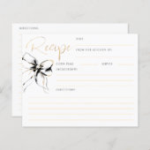 She's Tying the Knot Black Bow Bridal Recipe Card (Voorkant / Achterkant)