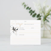 She's Tying the Knot Black Bow Bridal Recipe Card (Staand voorkant)