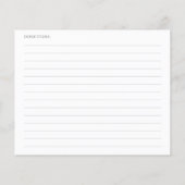 She's Tying the Knot Black Bow Bridal Recipe Card (Achterkant)