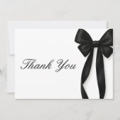 She's Tying the Knot Black Bow Bridal Shower Bedankkaart (Voorkant)