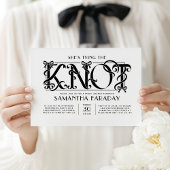 She's Tying The Knot Black Bow Bridal Shower Kaart