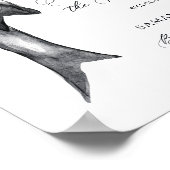 She's Tying The Knot Black Bow Bridal Shower Poster (Hoek)