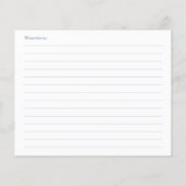 She's Tying the Knot Blue Bow Bridal Recipe Card (Achterkant)