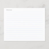 She's Tying the Knot Blue Bow Bridal Recipe Card (Achterkant)