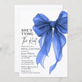 She's Tying The Knot Bow Bridal Luncheon Kaart (Voorkant / Achterkant)