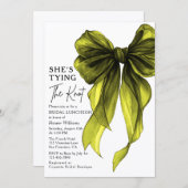 She's Tying The Knot Bow Bridal Luncheon Kaart (Voorkant / Achterkant)