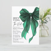 She's Tying The Knot Bow Bridal Luncheon Kaart (Staand voorkant)
