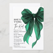 She's Tying The Knot Bow Bridal Luncheon Kaart (Voorkant / Achterkant)