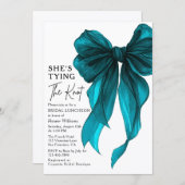 She's Tying The Knot Bow Bridal Luncheon Kaart (Voorkant / Achterkant)