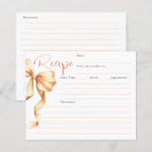 She's Tying the Knot Bow Bridal Recipe Card (Voorkant / Achterkant)