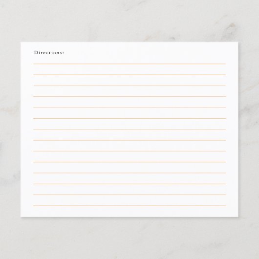 She's Tying the Knot Bow Bridal Recipe Card (Achterkant)