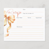 She's Tying the Knot Bow Bridal Recipe Card (Voorkant)