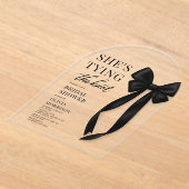 She's Tying The Knot Bridal Shower  Acryl Uitnodigingen (Laagn)