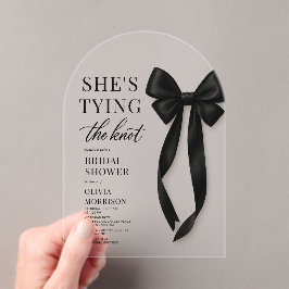 She's Tying The Knot Bridal Shower  Acryl Uitnodigingen