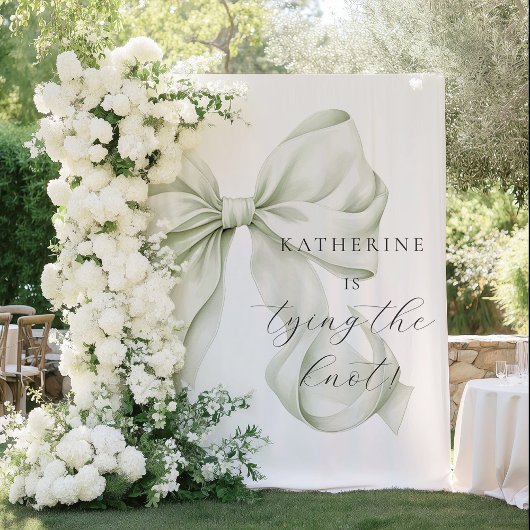 She's tying the Knot Bridal Shower Backdrop Wandkleed