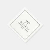 "She's Tying the Knot" Eenvoudige boog Vrijgezelle Servet (Hoek)