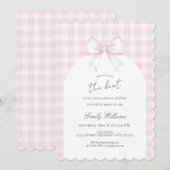 She's Tying The Knot Elegant Bow Bridal Shower Kaart (Voorkant / Achterkant)