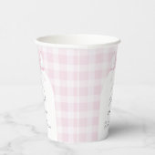 She's Tying The Knot Elegant Bow Bridal Shower Papieren Bekers (Rechts)