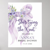 Shes Tying the Knot Floral Vrijgezellenfeest Poster (Voorkant)