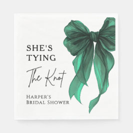 She's Tying The Knot Green Bow Bridal Shower Servet