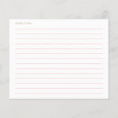 She's Tying the Knot Pink Bow Bridal Recipe Card (Achterkant)