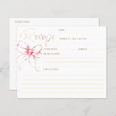 She's Tying the Knot Pink Bow Bridal Recipe Card (Voorkant / Achterkant)
