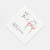 Shes Tying the Knot Pink Bow Vrijgezellenfeest Servet (Hoek)