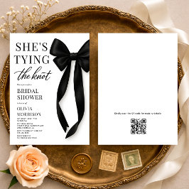 She's Tying The Knot QR Code Bridal Shower  Kaart