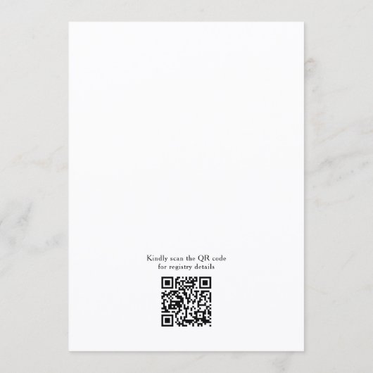 She's Tying The Knot QR Code Bridal Shower Kaart (Achterkant)