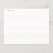 She's Tying the Knot Red Bow Bridal Recipe Card (Achterkant)